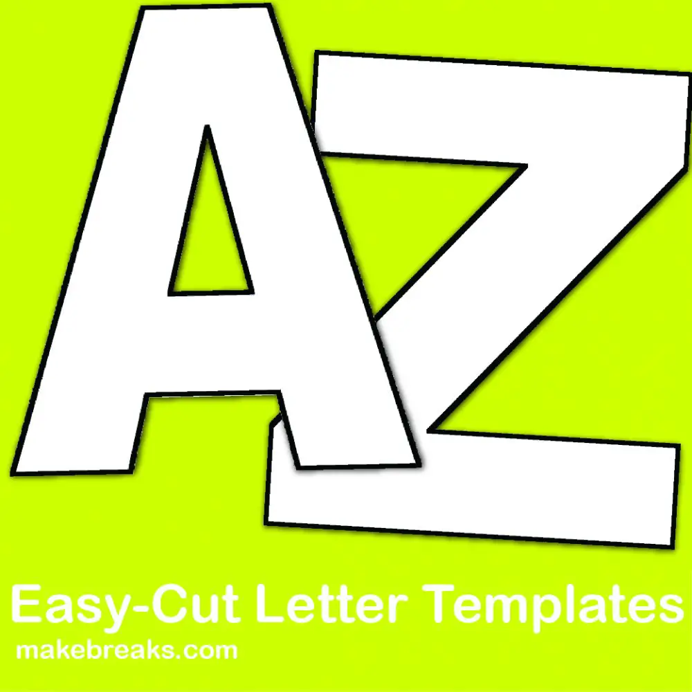 Easy Cut Letter Template