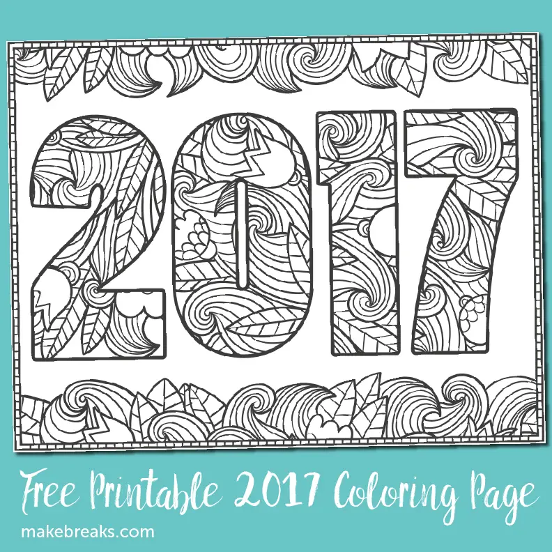 Another Free 2017 Coloring Page