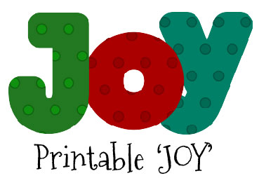 Free ‘Joy’ Printable
