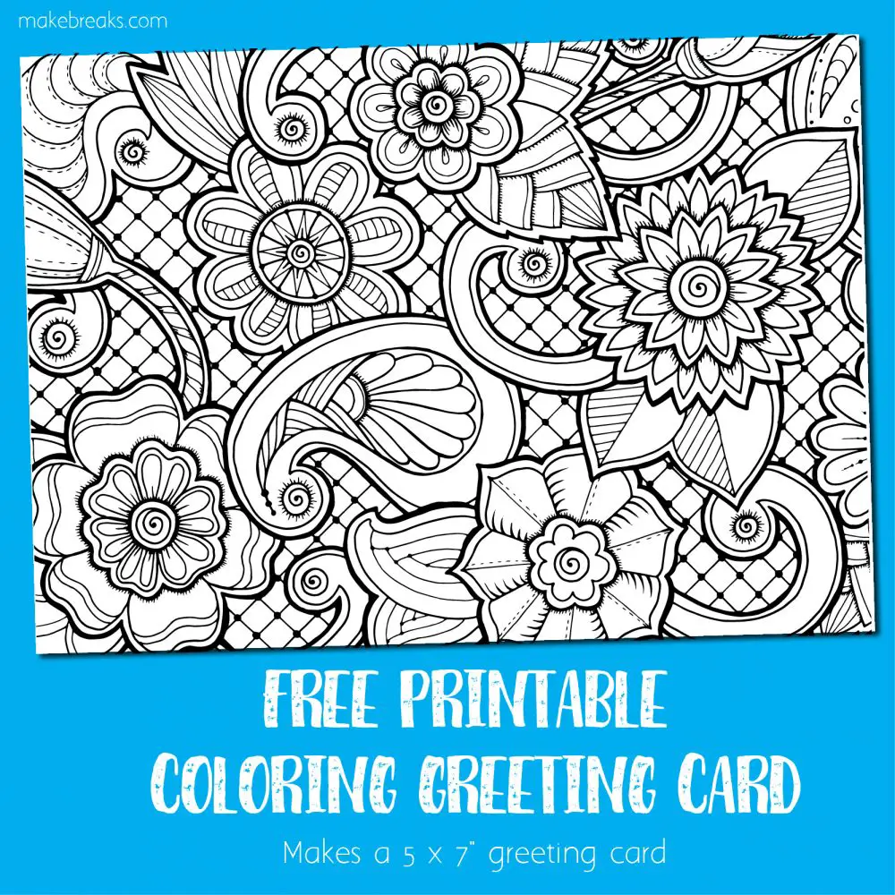 Coloring Card – Greeting Card to Color
