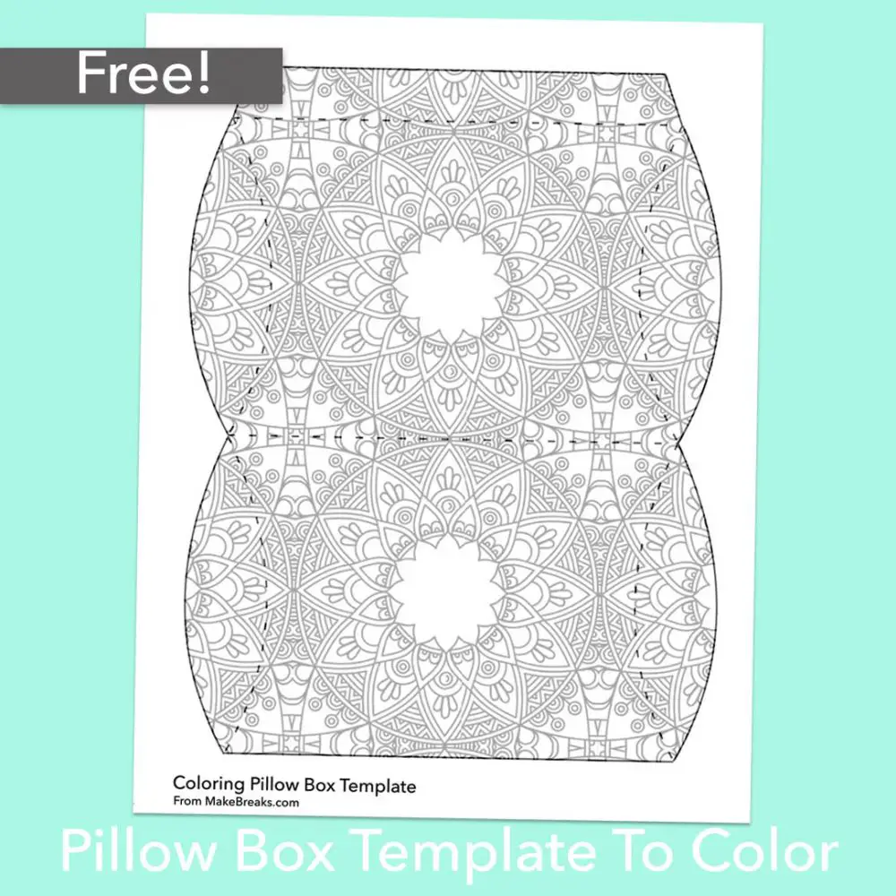Free Pillow Box Template To Color