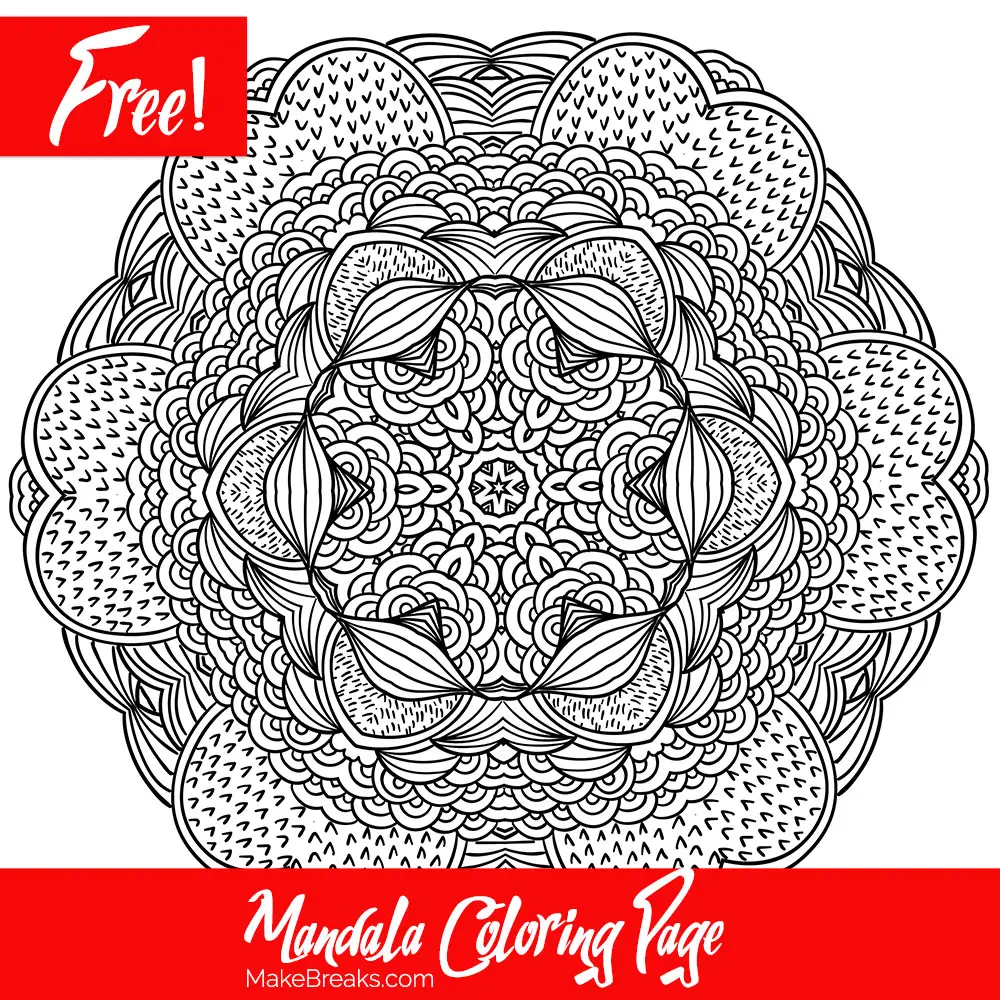 Free Printable Mandala Coloring Page 2