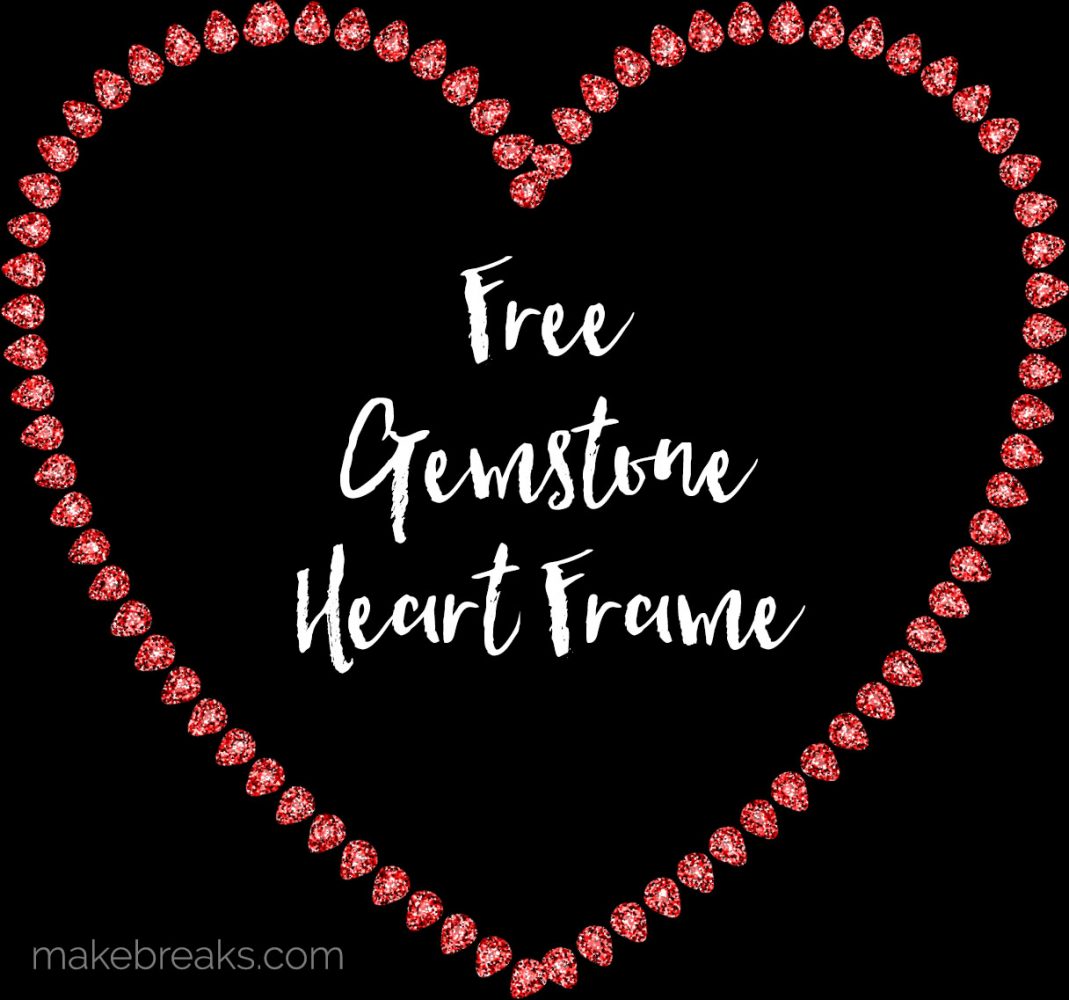 Free Gemstone Heart Frame Embellishment