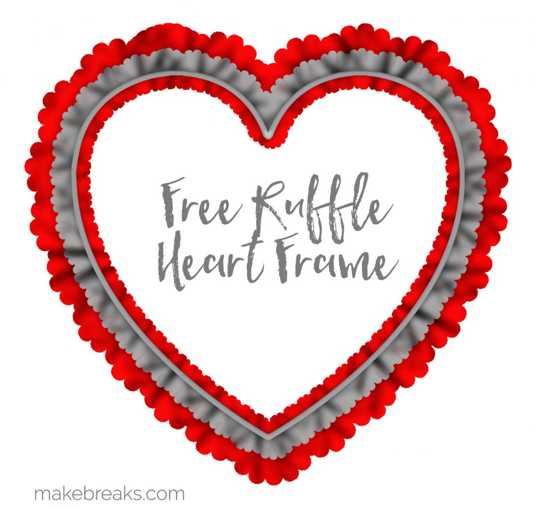 Free Ruffle Heart Frame Embellishment
