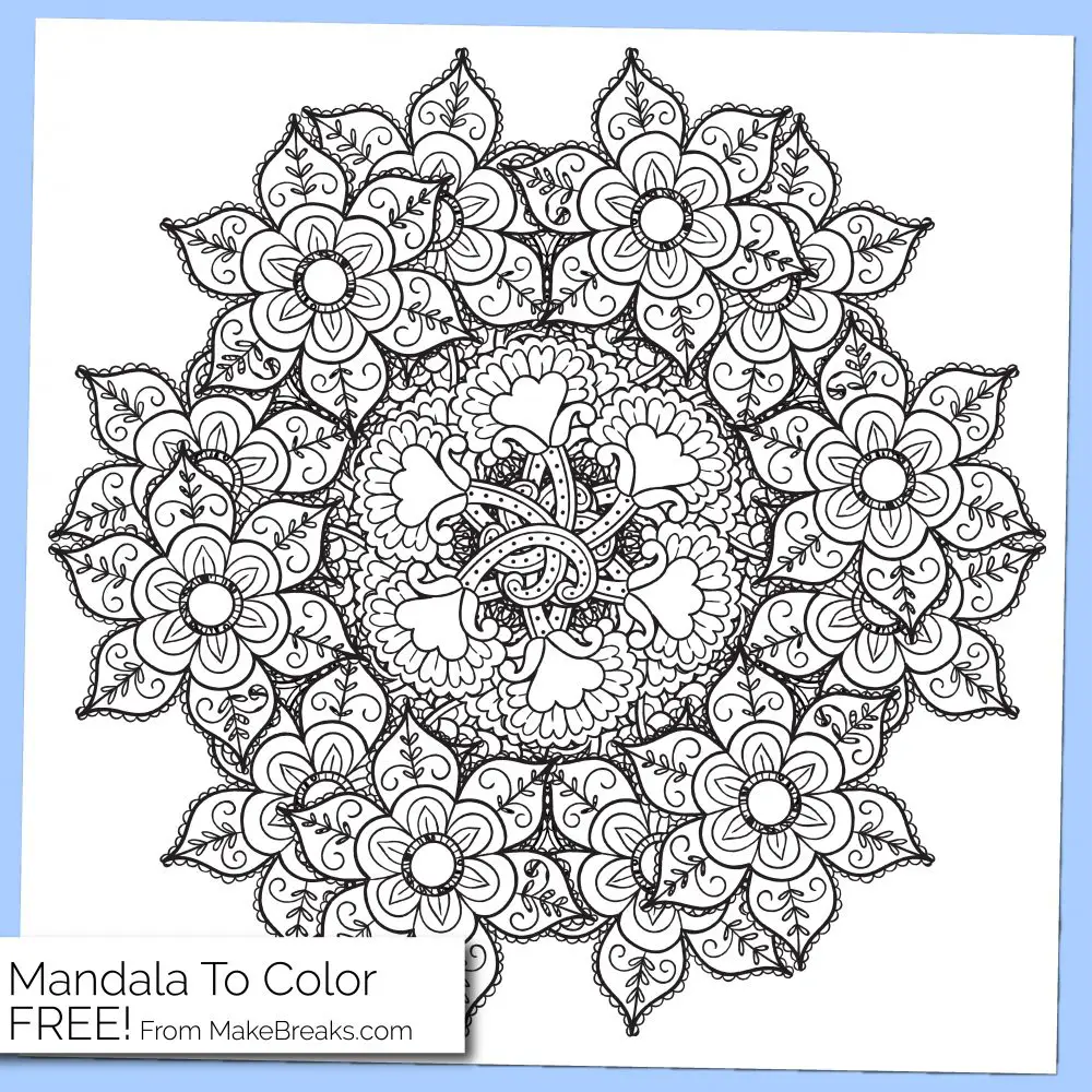 Free Printable Mandala Coloring Page 3