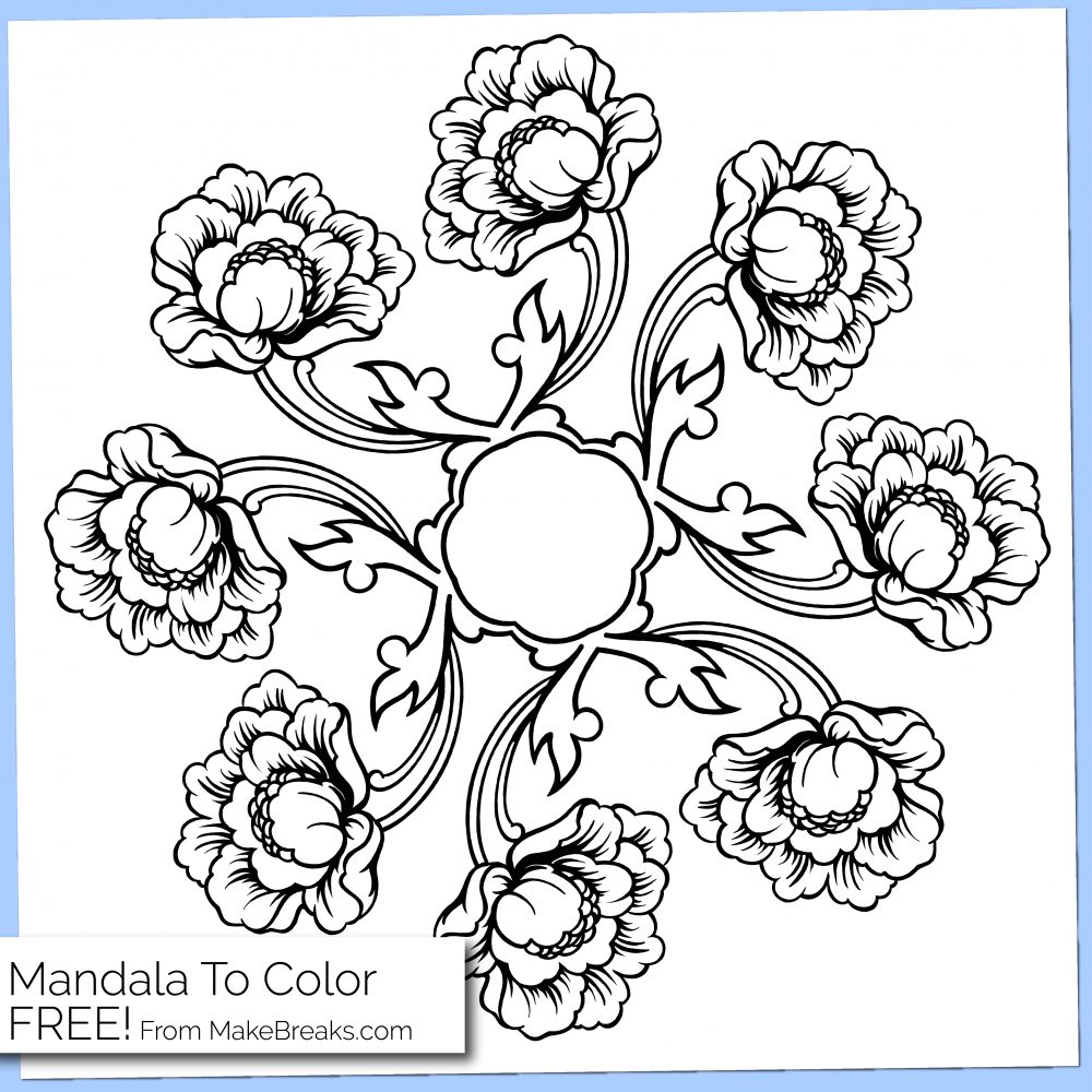 Free Printable Mandala Coloring Page 5