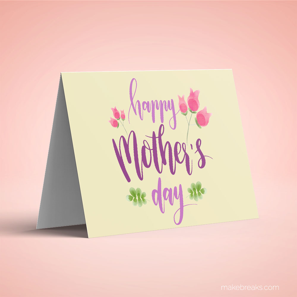 Free Printable Mother’s Day Card 1