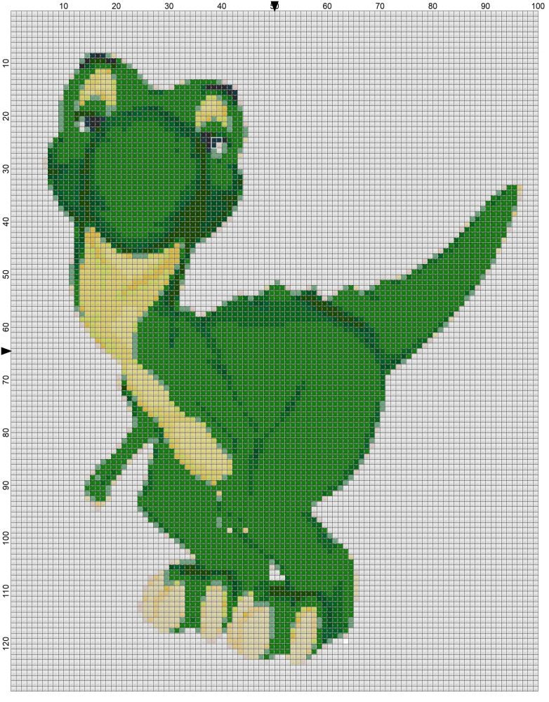 Free Cross Stitch Pattern – T Rex