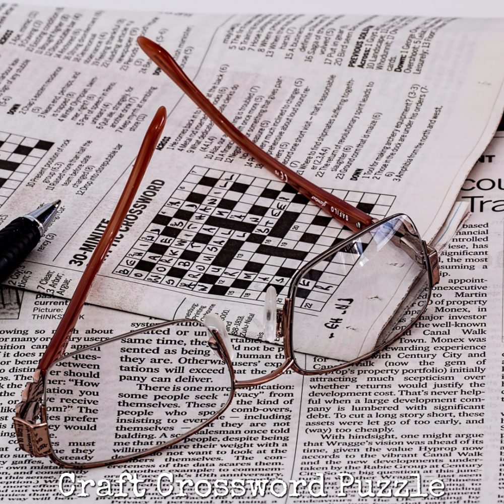 Craft Crossword Puzzle
