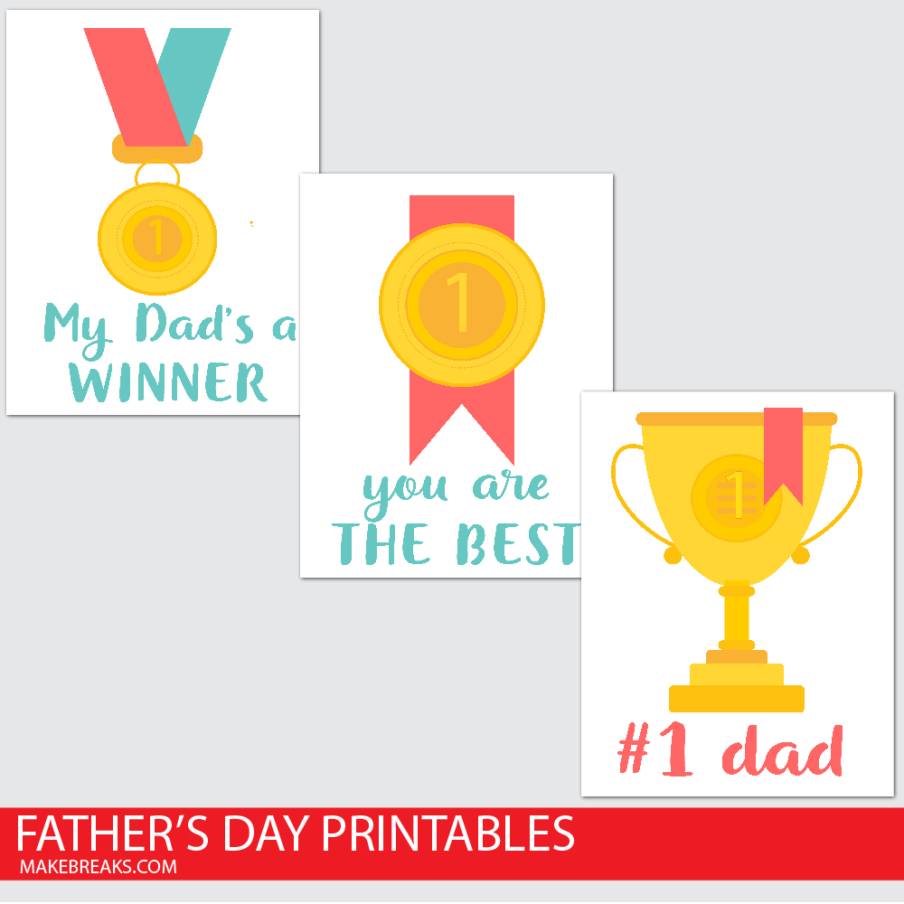 Champion Dad Printable Poster