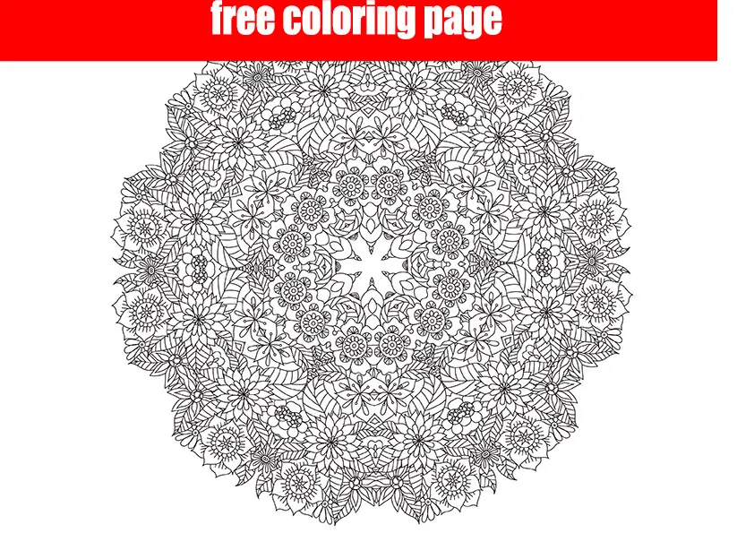 Free Printable Mandala Coloring – Intricate