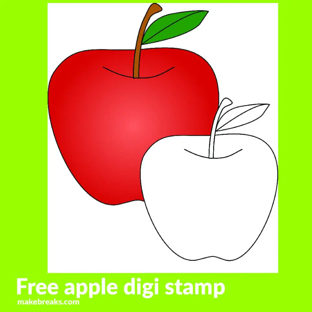 Apple Free Digital Stamp