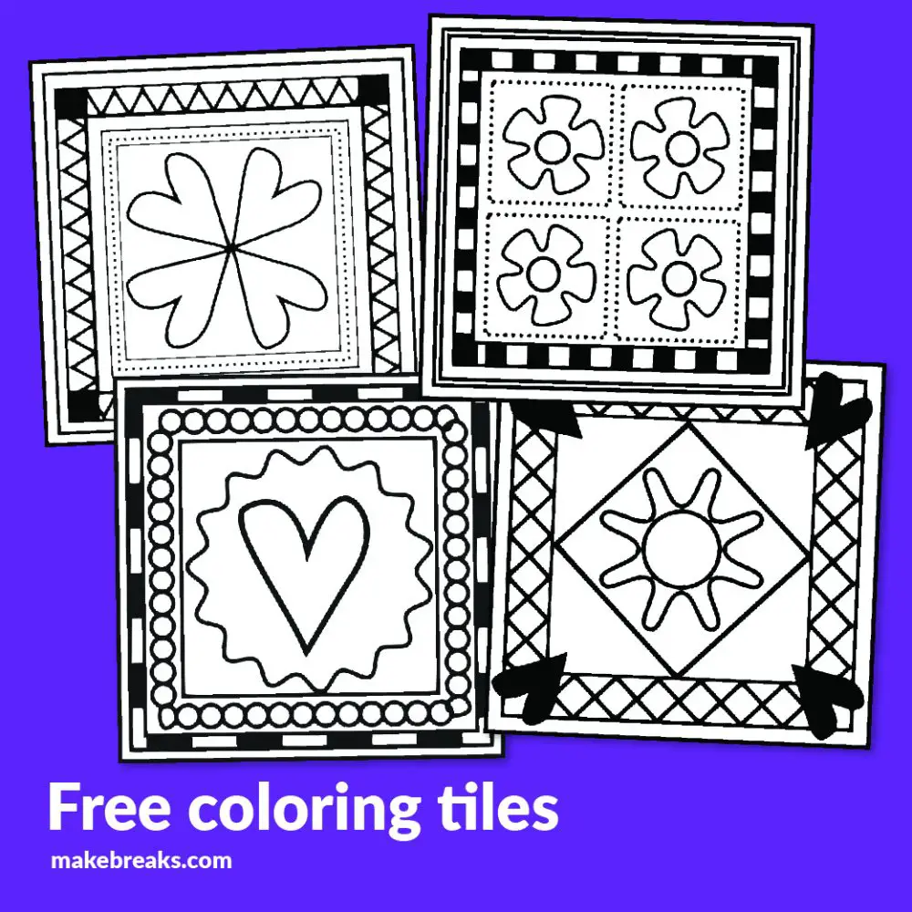 Coloring Tiles Free Digital Stamps