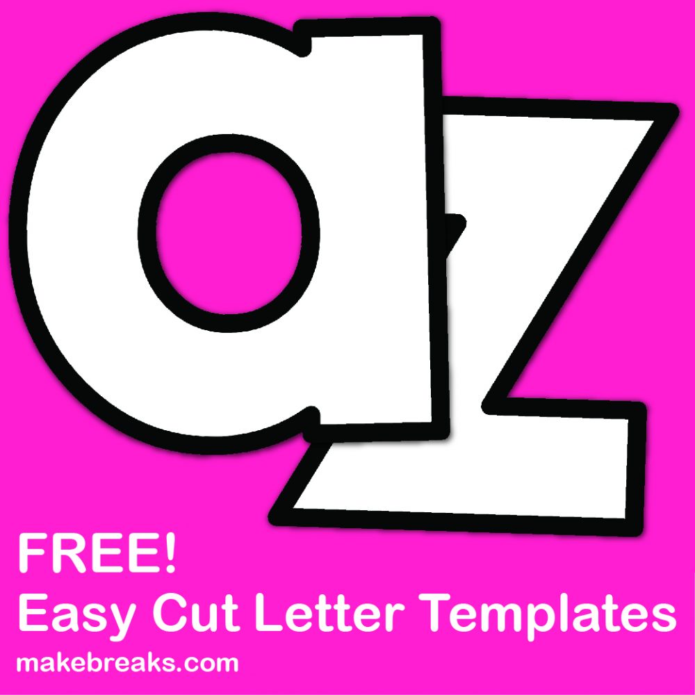 Easy Cut Letter Template 3 – Lower Case For Letter of the Week & Craft Projects