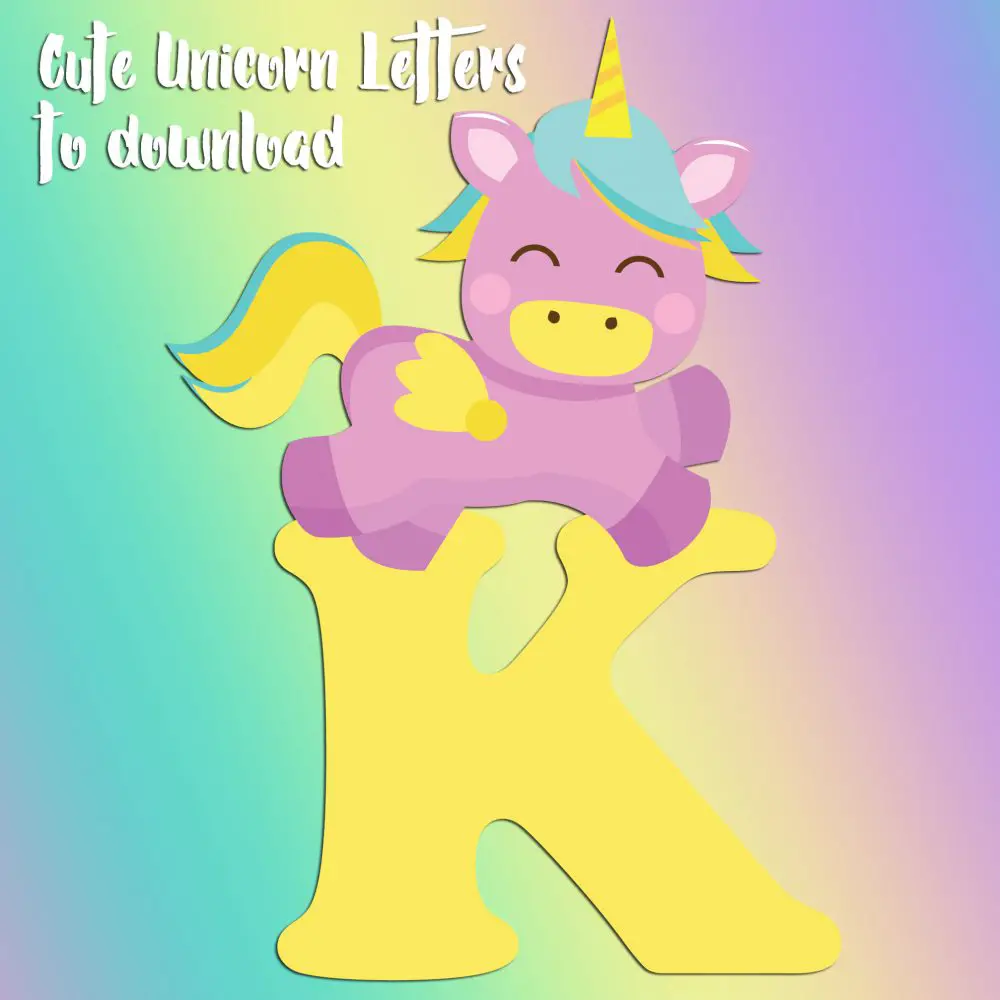 Free Printable Cute Unicorn Alphabet