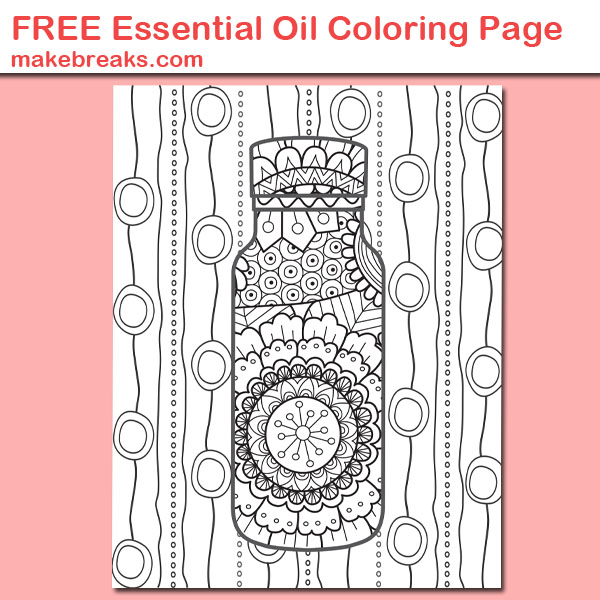 Free Essential Oil Coloring Page
