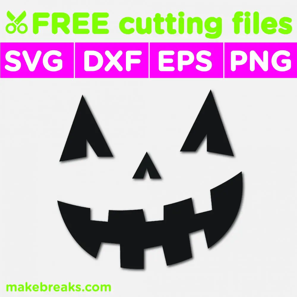 Free svg cutting file for Halloween with a Jack O Lantern face