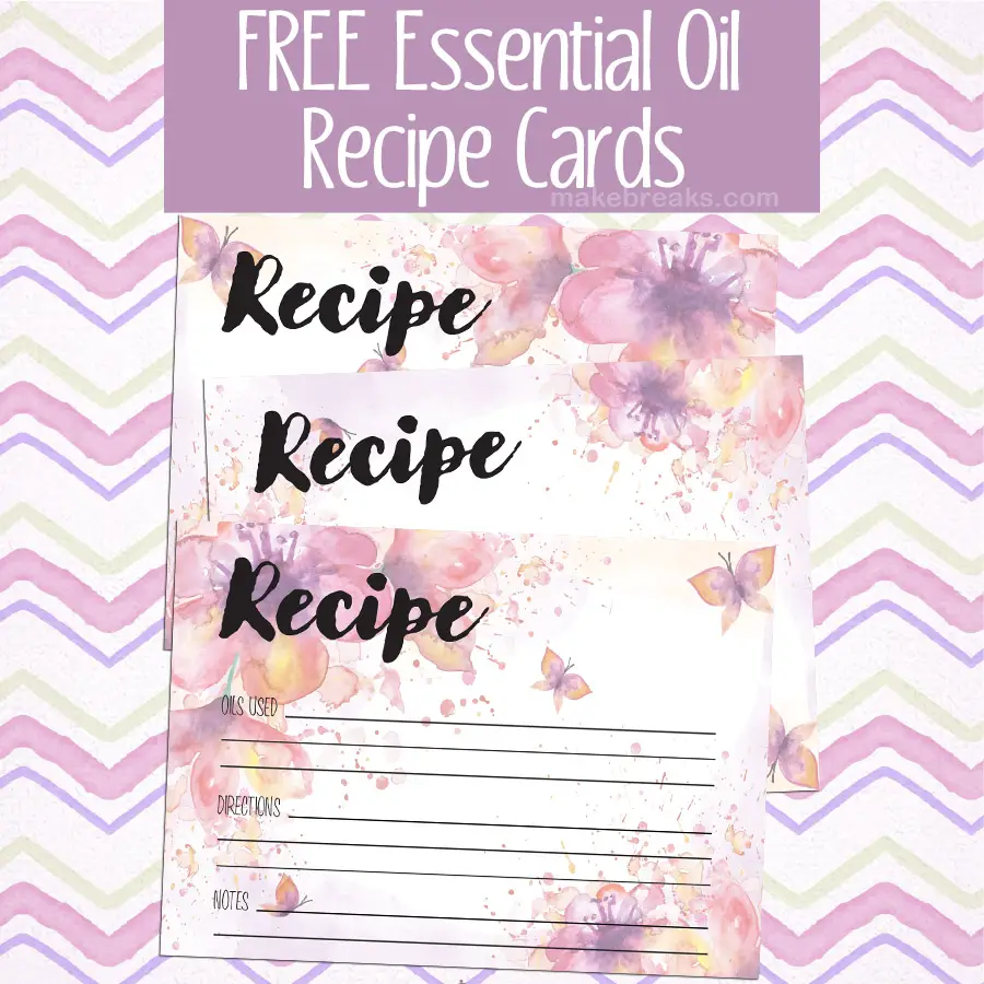 Free Essential Oils Recipe Cards – Floral Design