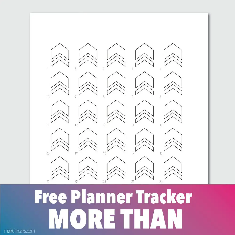 Free General ‘More Than’ Tracker 2 for Bullet Journals and Planners