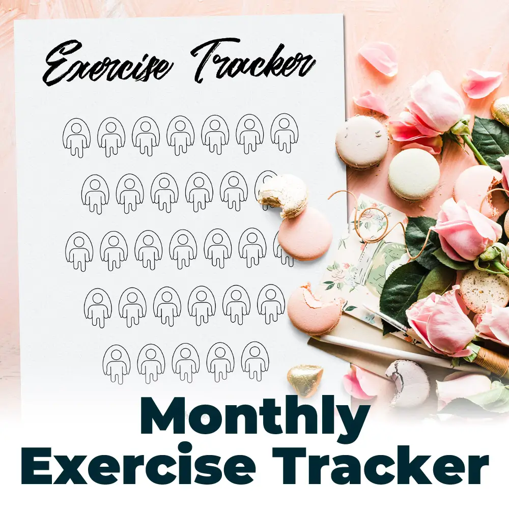 Free Exercise Tracker for Bullet Journals and Planners