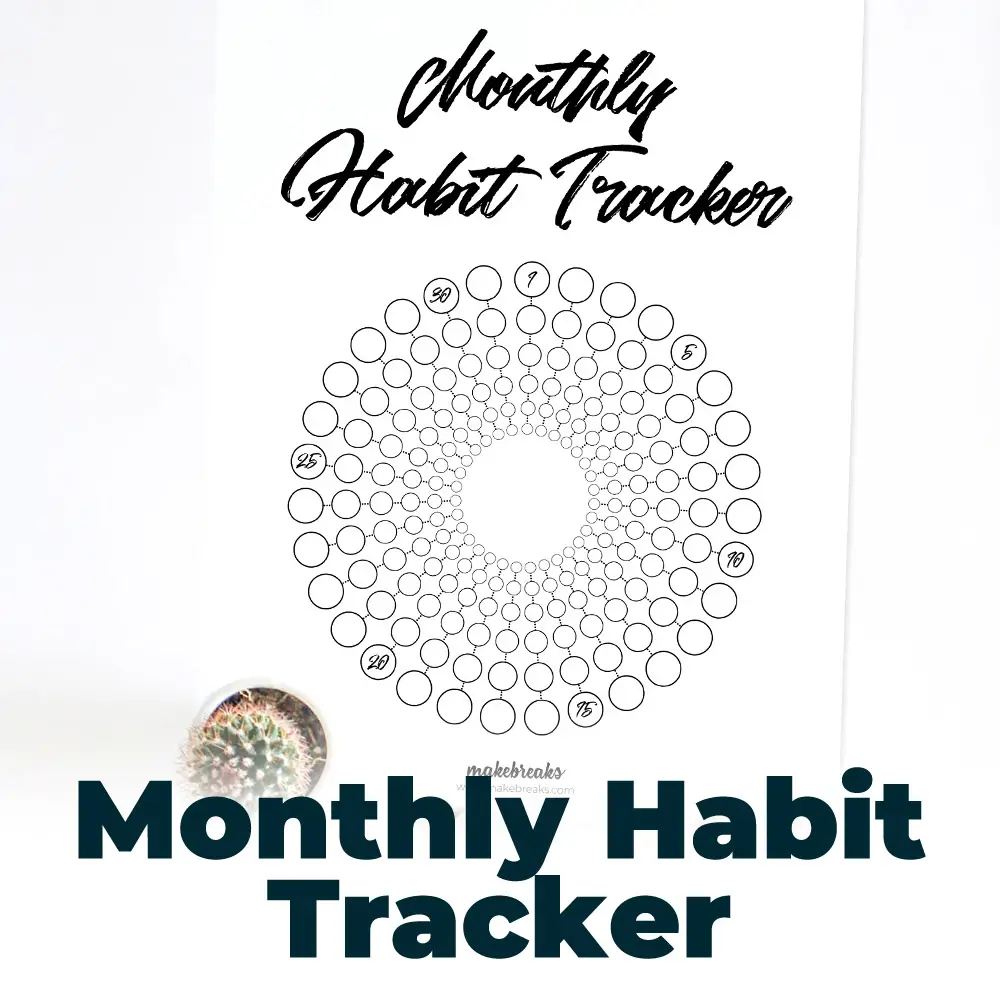 Free Habit Tracker for Bullet Journals and Planners