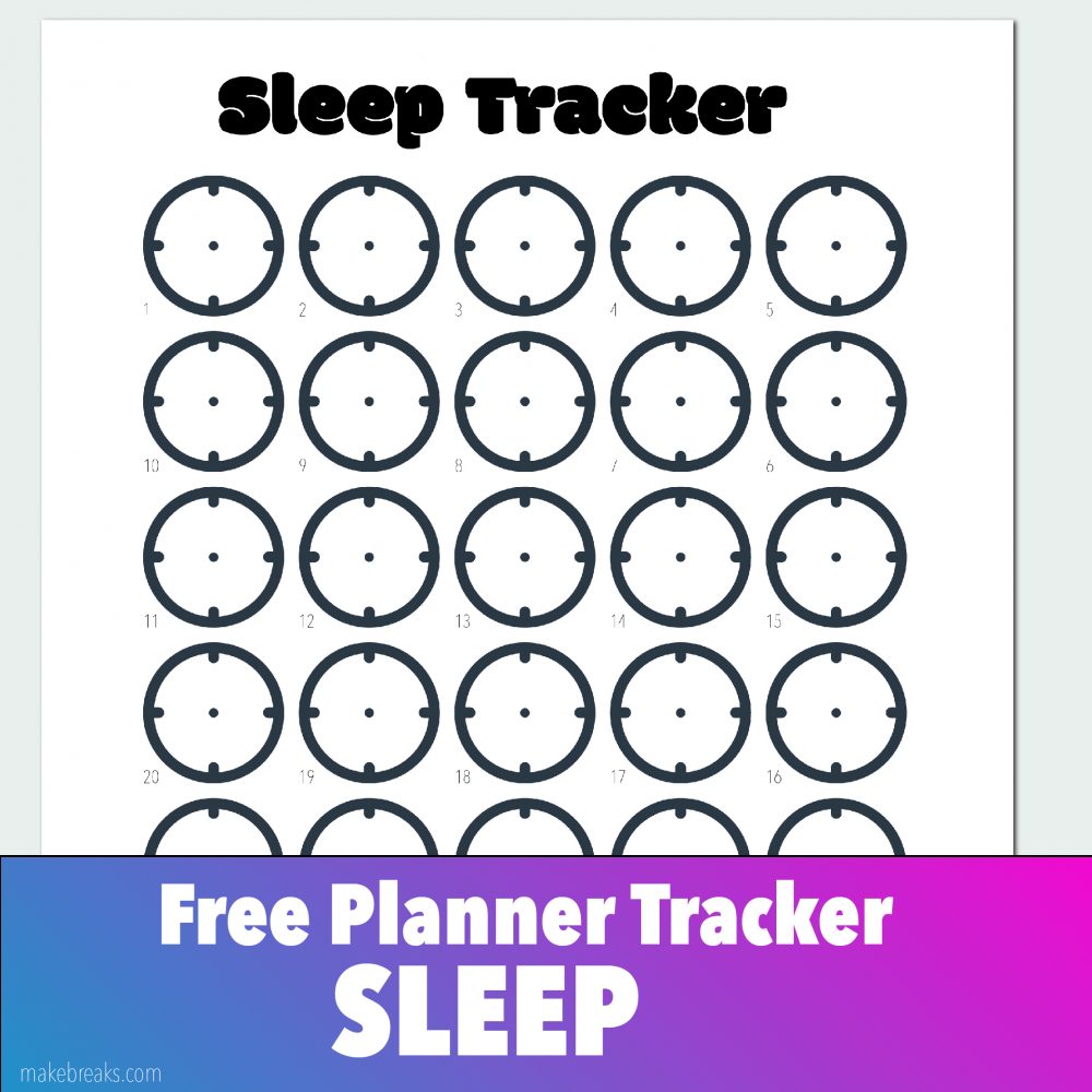 Free Sleep Tracker for Bullet Journals and Planners