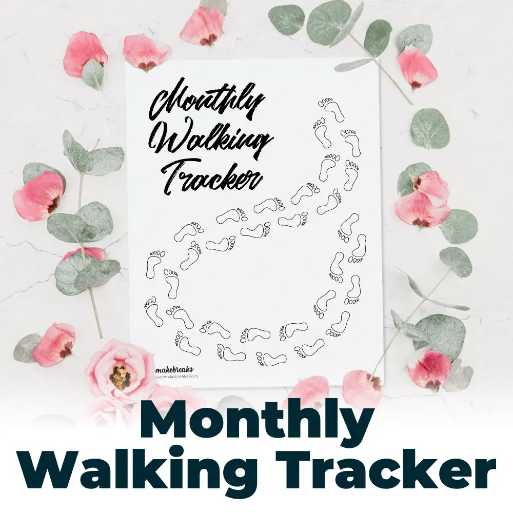 Free Walking Tracker for Bullet Journals and Planners