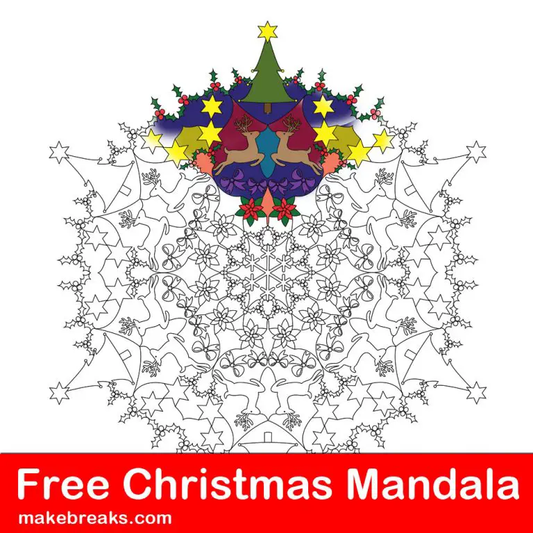 Free Christmas Mandala Coloring Page Make Breaks
