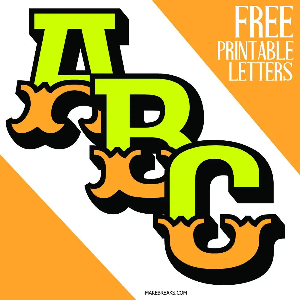 Ornate Free Printable Alphabet – Citrus