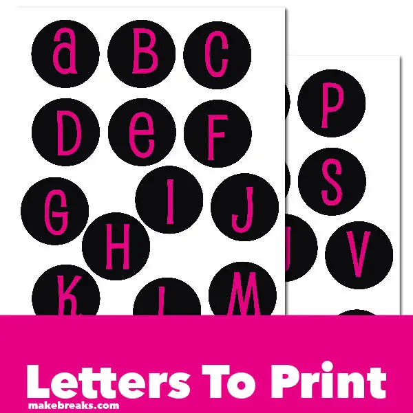 Discs Free Printable Alphabet