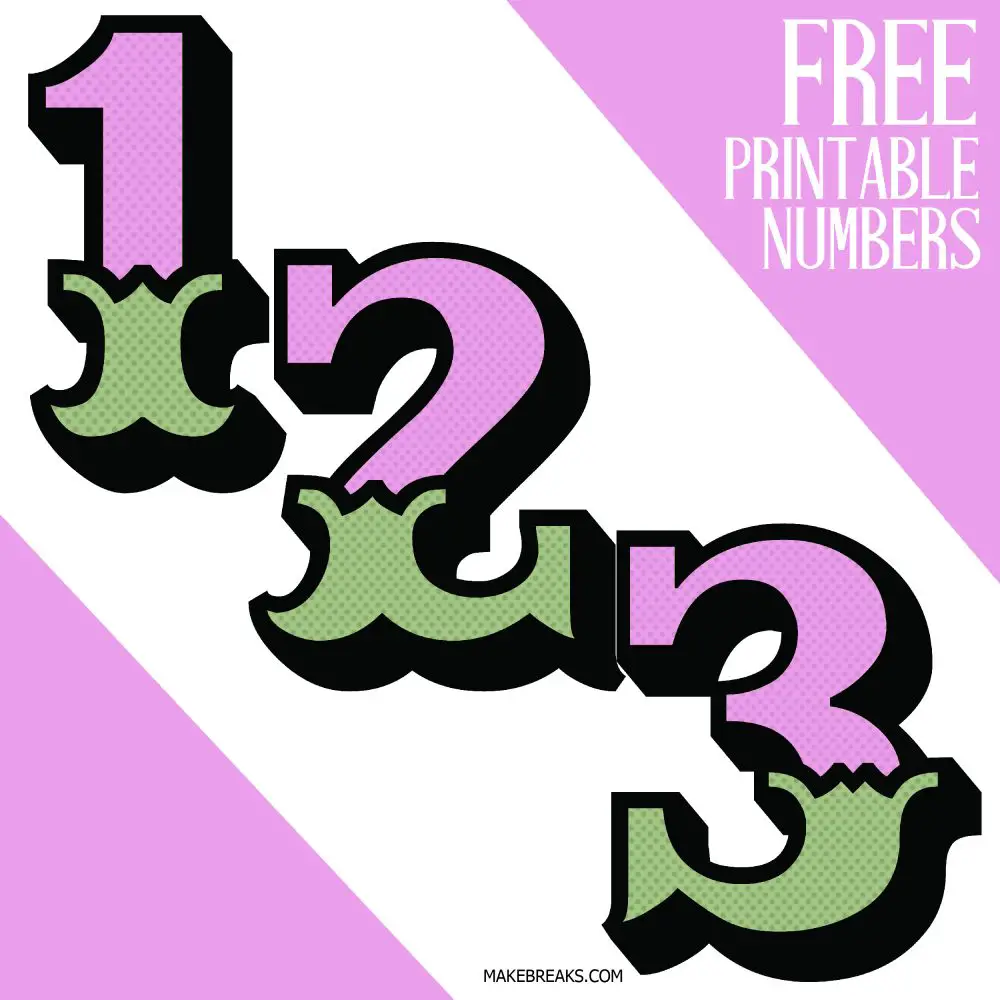 Ornate Free Printable Numbers