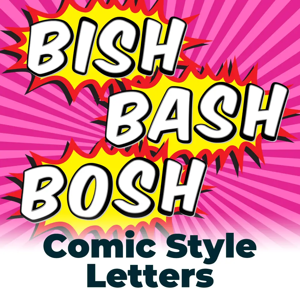 Free Mono Comic Book Style Letters