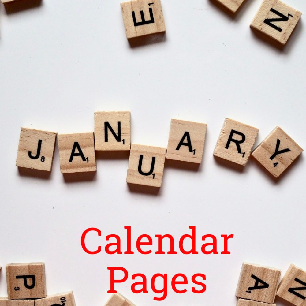 January 2019 Calendar Pages