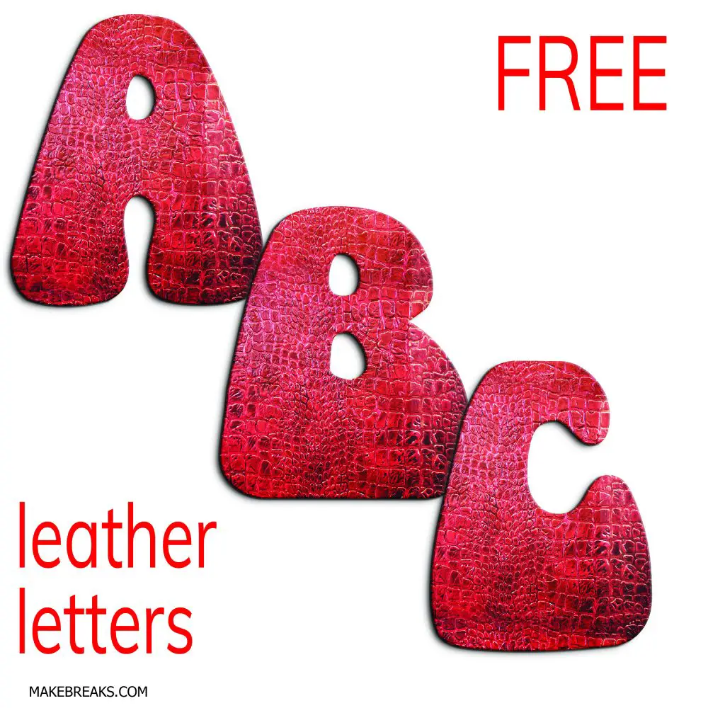 Free Leather Effect Printable Alphabet