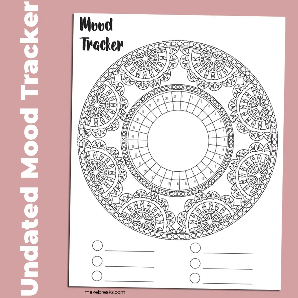 Undated Mood Tracker With Lace Frame 3