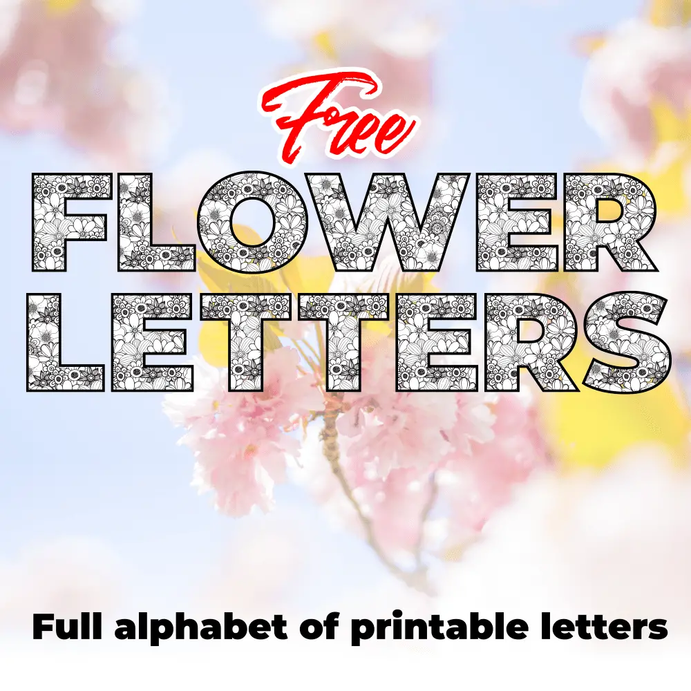 Free Printable Flower Pattern Letters