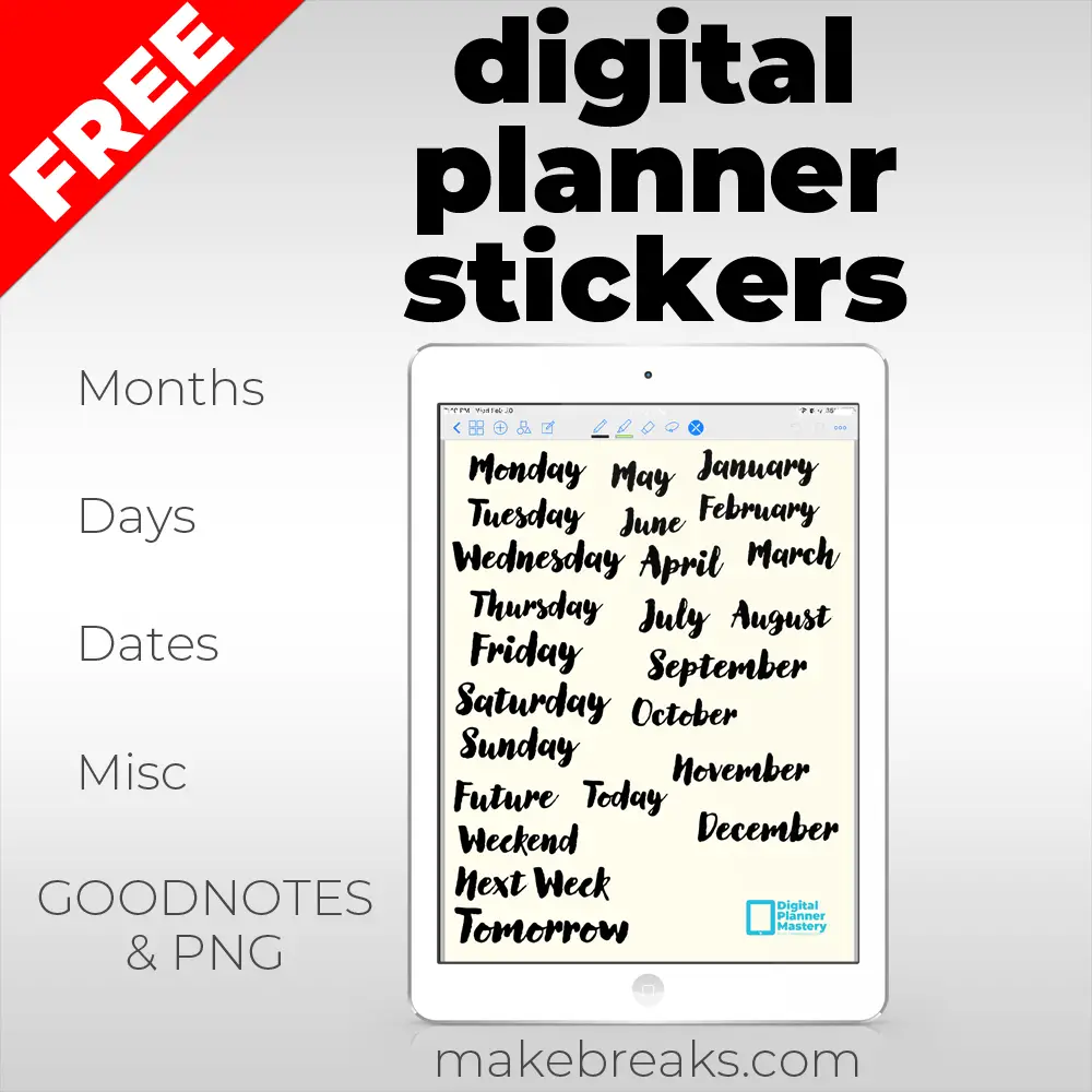 Digital Stickers Weekly & Monthly Set