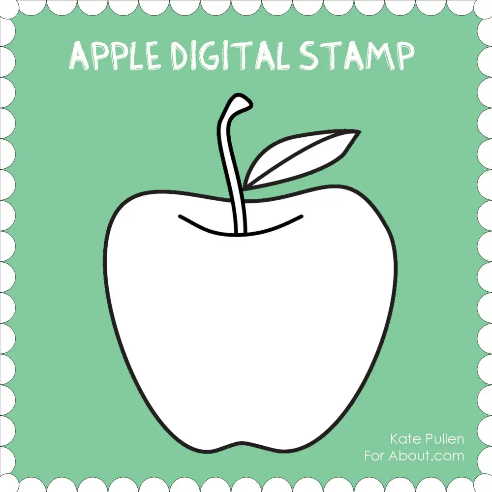 Free Digital Stamp – Apple