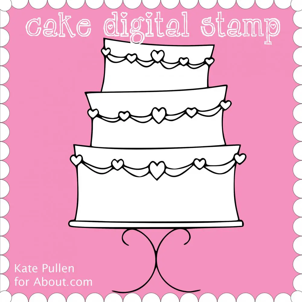 Free Digital Stamp – Cake