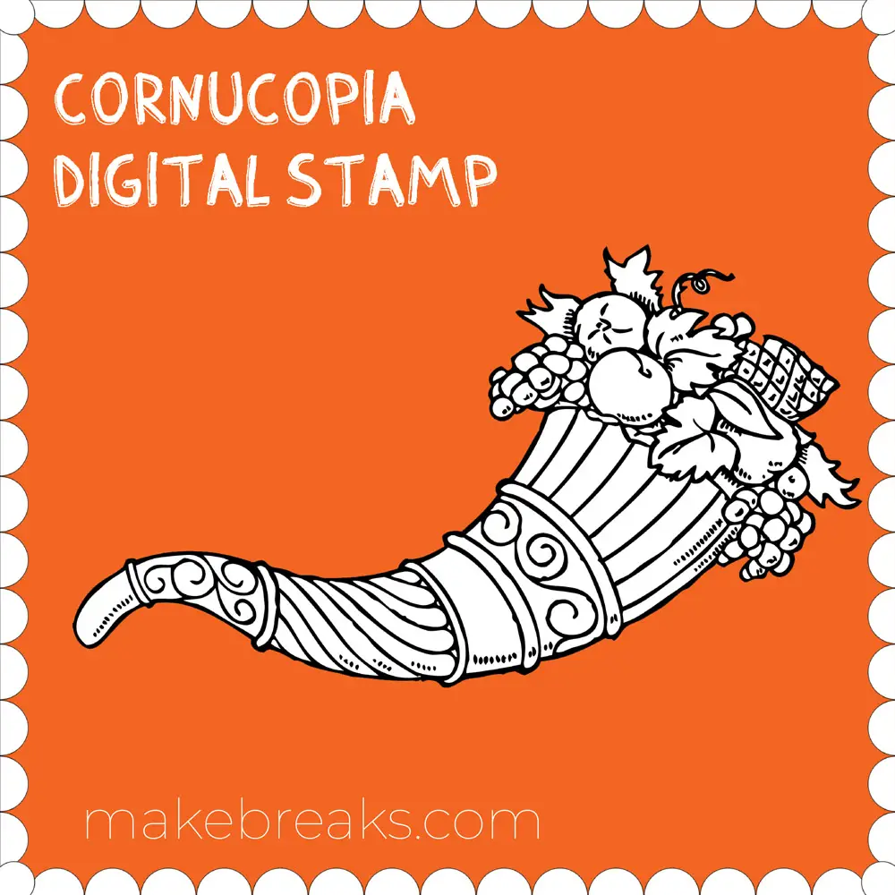 Free Digital Stamp – Cornucopia