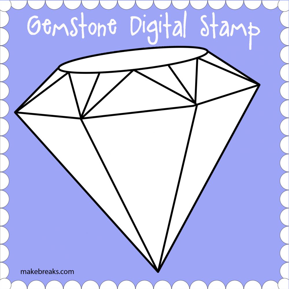 Free Digital Stamp – Gemstone