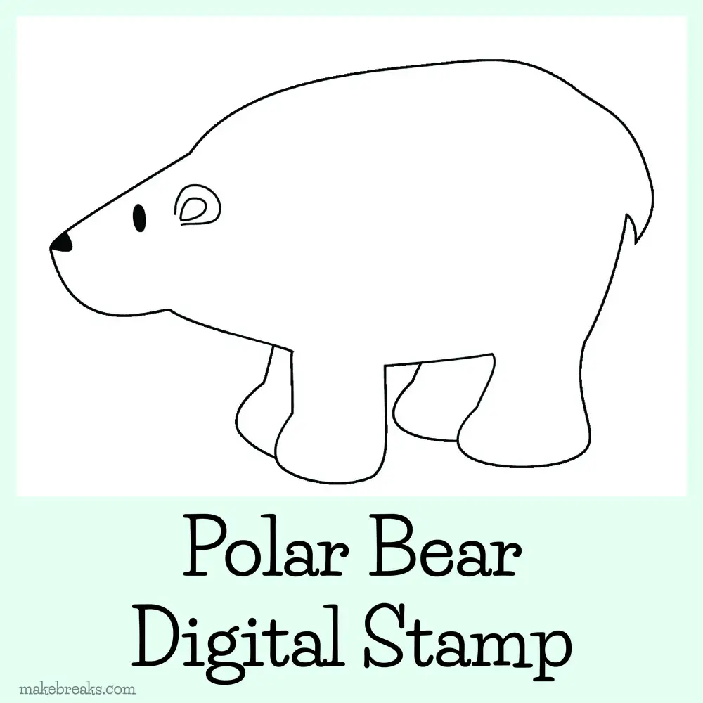 Free Digital Stamp – Polar Bear