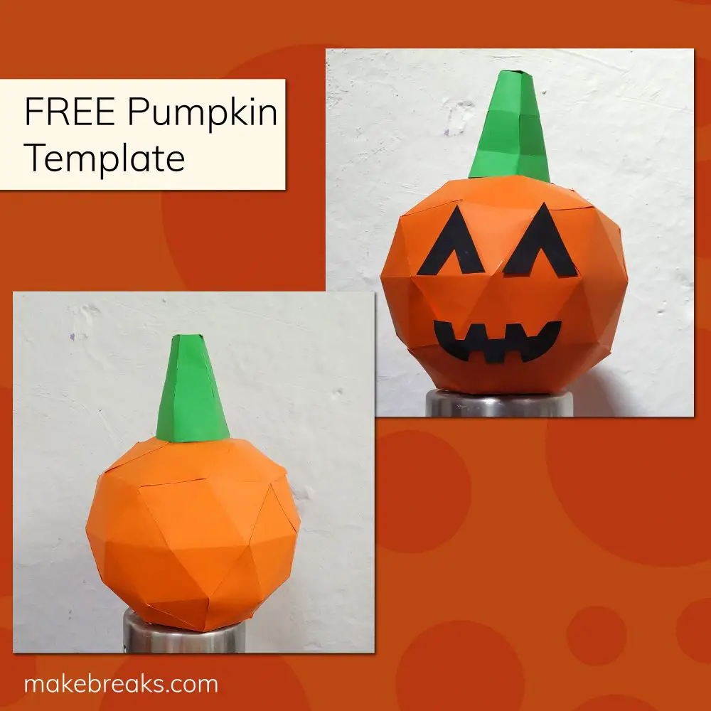 DIY Paper Pumpkin Model Free Template