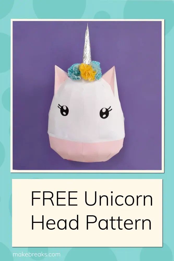 diy paper unicorn head model free template 1 make breaks