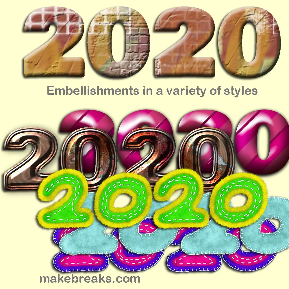 2020 Embellishments for Digital Planners & Digital Scrapbooks