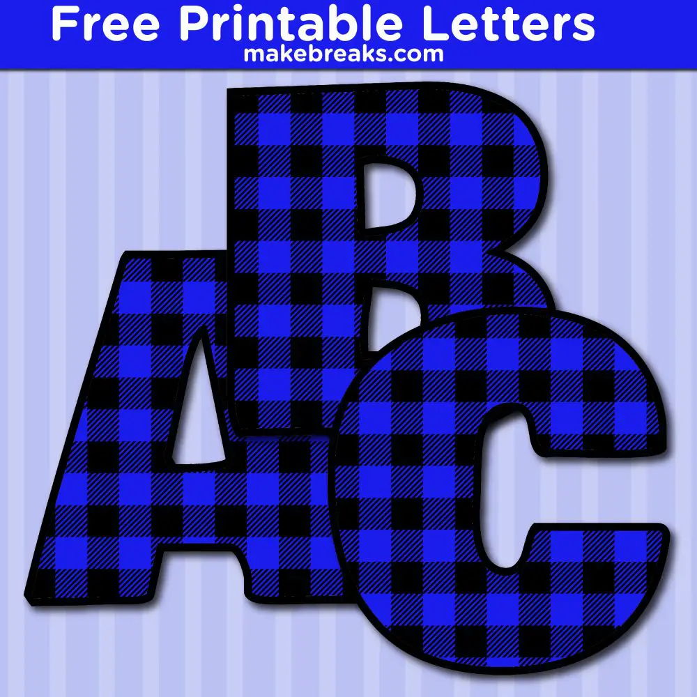 Free Printable Bold Blue Dot Alphabet Make Breaks Blue And Black 