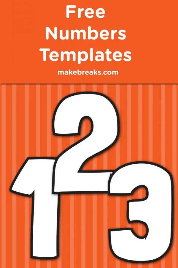 Free Printable Hand Drawn Number Templates Make Breaks