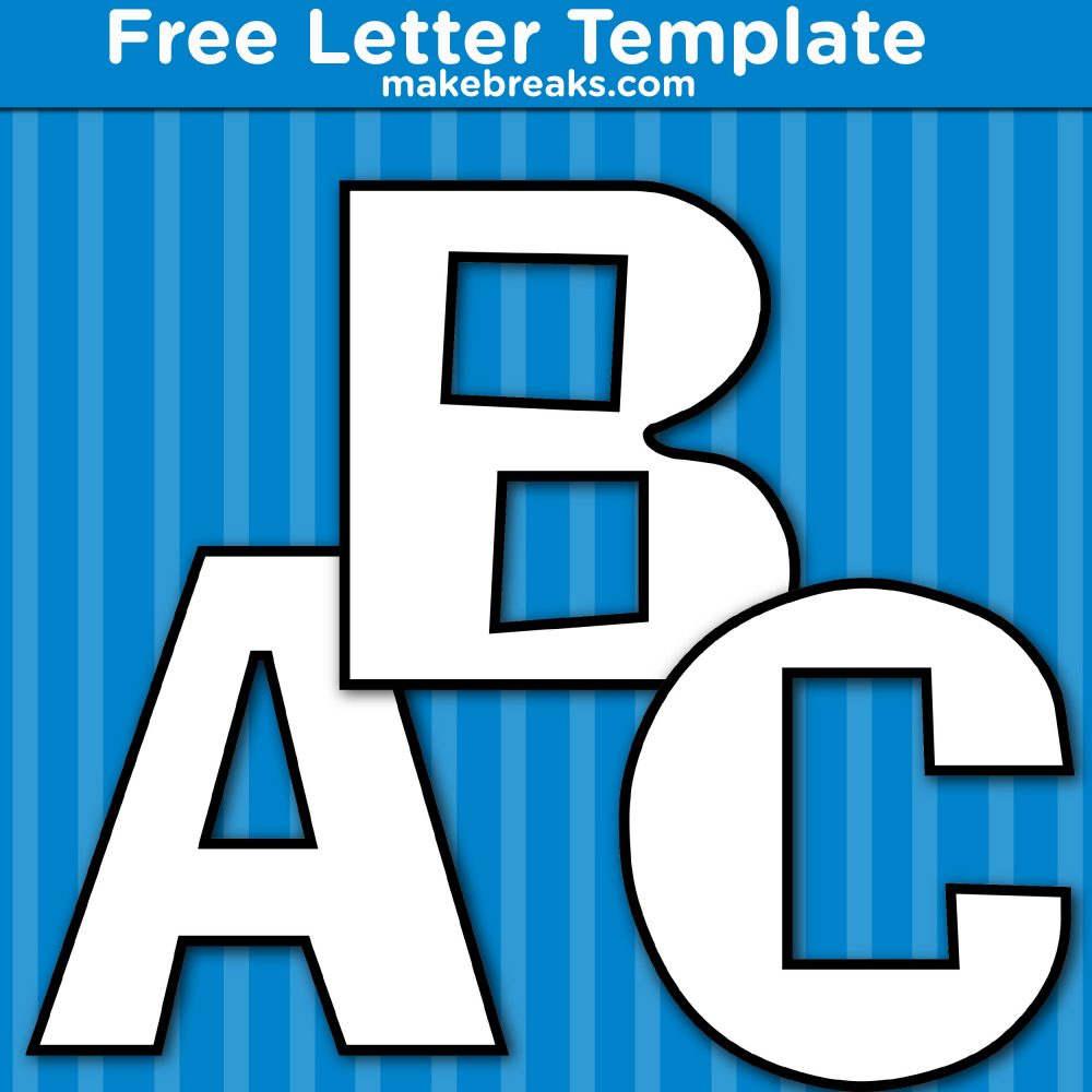 Free Printable Square Inner Letter Templates