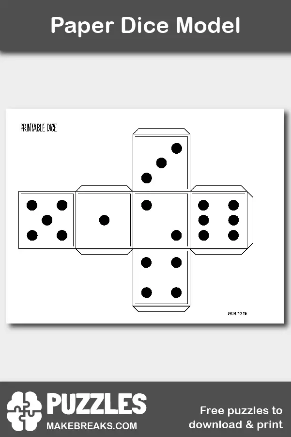 free printable dice model make breaks