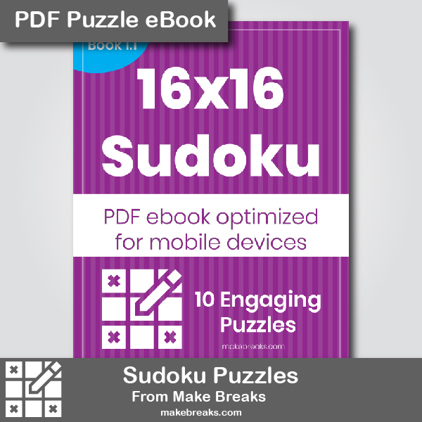 Free 16 x 16 Grid Sudoku eBook